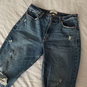 Abercrombie & Fitch Mom High Rise Blue Jeans